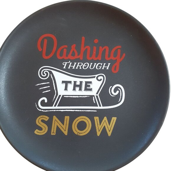 Lot of 4 Clay Art Christmas 6" Plates Holiday Dinnerware Serving Dessert Cookie - Picture 4 of 7